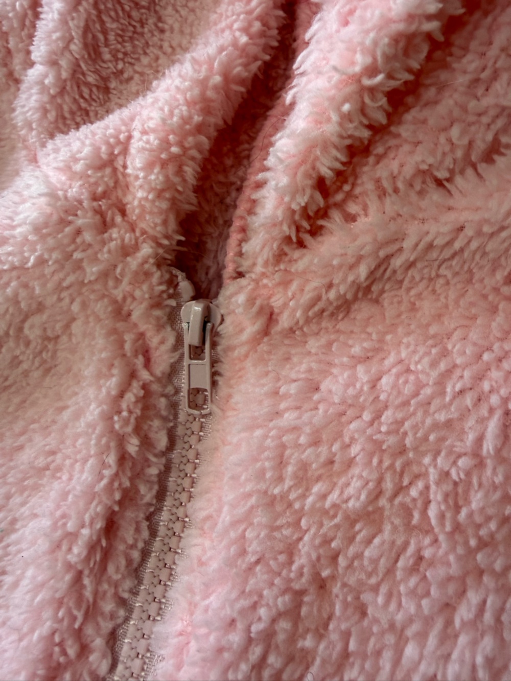 Ladies zip up teddy bear Plush Hooded One-Piece loungewear - bubble gum Pink(xxl - Picture 5 of 14